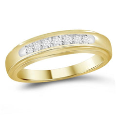 10K 0.25ct Diamond Channel-Set Wedding-Band