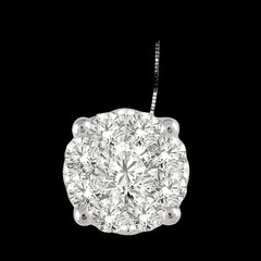 14K 0.50ct Diamond Cluster Pendant