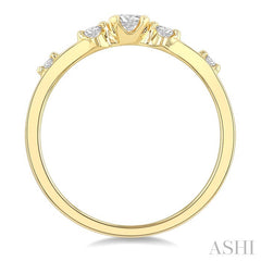 1/5 Ctw Round Cut Diamond Stackable Fashion Ring in 14K Yellow Gold