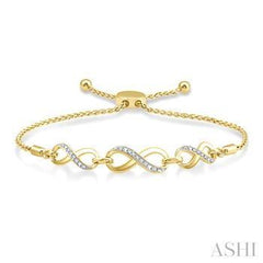 925 0.07Ct Diamond Lariat Bracelet
