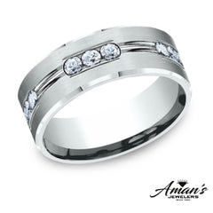 14K 1.20ct Diamond Channel-Set Wedding-Band