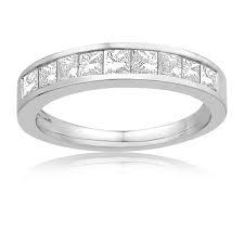 14k .35ct-Channel-Set Princess-Cut Wedding-Band Size-7