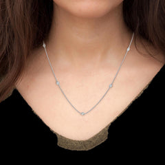 14K 0.50CT DIAMOND STATION NECKLACE
