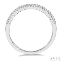 3/8 Ctw Double Row Round Cut Diamond Band in 14K White Gold