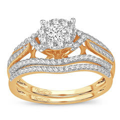 14K 1.60ct Diamond Cluster Ring