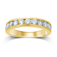 14K 1.00ct Diamond Channel-Set Wedding-Band