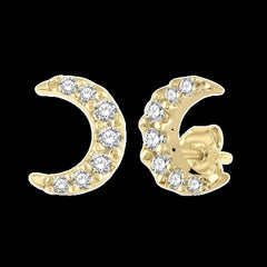 10K 0.08ct Diamond Cluster Earrings