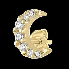10K 0.08ct Diamond Cluster Earrings