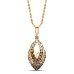 14k .55ct-Ombre-Chocolate Diamond Pendant