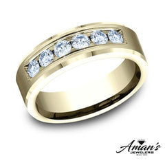 14K 1.00ct Diamond/SZ-9 Channel-Set Wedding-Band