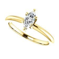 14K 0.30ct Diamond Solitaire Marquise-Ring