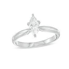 14K 0.30ct Diamond Solitaire Marquise-Ring