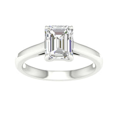 14K 2.00ct H-Color/VS-Clarity Lab-Diamond Emerald/Ring