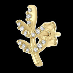 10K 0.12ct Diamond Cluster Earrings
