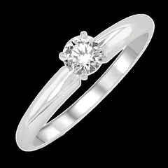 14K 0.75ct Diamond Solitaire Round-Ring