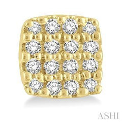 14K 0.12CT  Diamond Cushion Earring