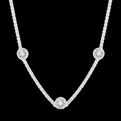 14K 2.00ct Diamond Station Necklace