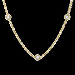 14K 2.00ct Diamond Station Necklace