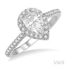 14K 0.50ct Diamond Solitaire Pear-Ring