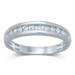 10K 0.50ct Diamond Channel-Set Wedding-Band