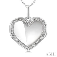 925 0.10Ct Diamond Heart-Locket Pendant