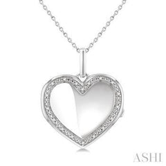 925 0.10Ct Diamond Heart-Locket Pendant