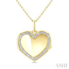 925 0.10Ct Diamond Heart-Locket Pendant