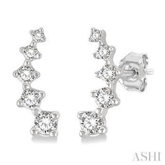 10K 0.10ct Diamond Climber Earring