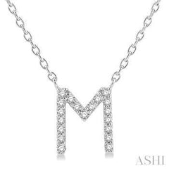 10k .05ct-Diamond "M" Necklace