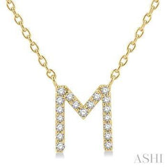 10k .05ct-Diamond "M" Necklace