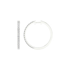 14K 2.00ct H-Color/VS-Clarity Lab-Diamond Hoops