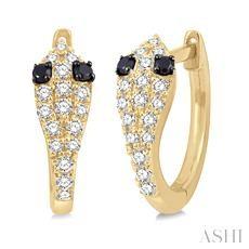 10K 0.25ct Diamond Hoop Earrings