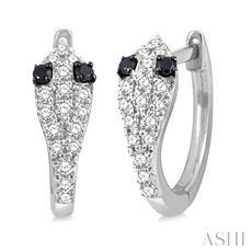 10K 0.25ct Diamond Hoop Earrings