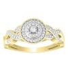 10K 0.15ct Diamond Cluster Ring