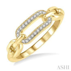 925 0.10CT Diamond Paper Clip Ring