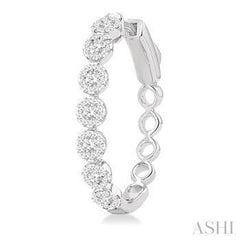 14K 1.00ct Diamond Hoop Earrings