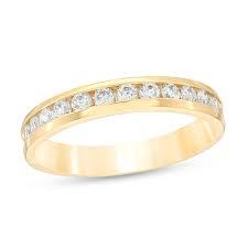 14K 0.25Ct Diamond Channel-set Wedding-band