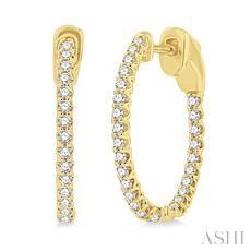 14K 0.50ct Diamond Hoop Earrings