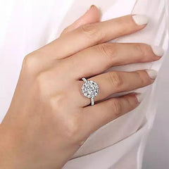 14K 1.05ct-Diamond 3.35CZ Semi-Mount