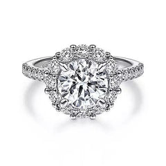 14K 1.05ct-Diamond 3.35CZ Semi-Mount