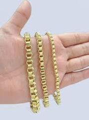 10K 6.5MM 7" Byzantine Bracelet