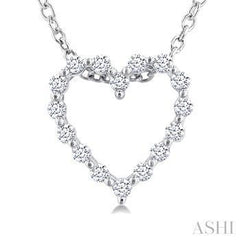 925 0.10CT Diamond HEart Petite Pendant