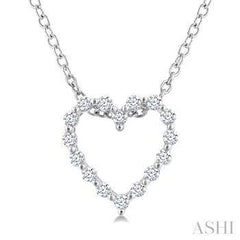 925 0.10CT Diamond HEart Petite Pendant