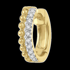 10K 0.10ct Diamond Hoop Earrings