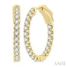 14K 2.00CT Diamond Hoop Earrings