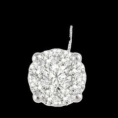 14K 1.00ct Diamond Cluster Pendant