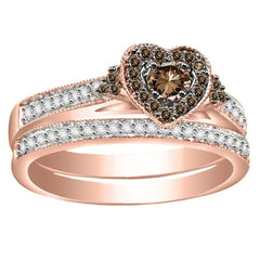 14K 0.75ct Diamond Cluster Ring-set