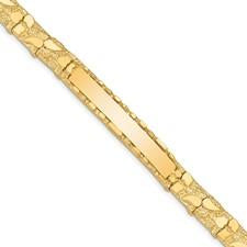10K 4.5mm 7"H  Nugget-ID-Bracelet