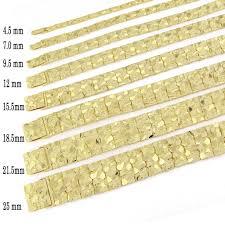 10K 4.5mm 7"H  Nugget-ID-Bracelet