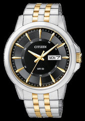 Citizen Quartz Black-Dial Two-tone Men's-Watch